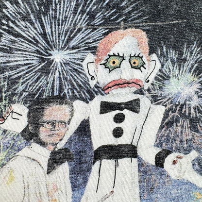80s USA製 Tシャツ アートT サンタフェ 白 L ONEITA zozobra シングルステッチ 2603-0018