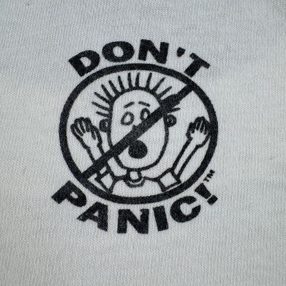 90s Dont panic ドントパニック オールドスケート Tシャツ ポップアート USA製 L 原始家族 パロディ シングルステッチ 1994 2603-0020