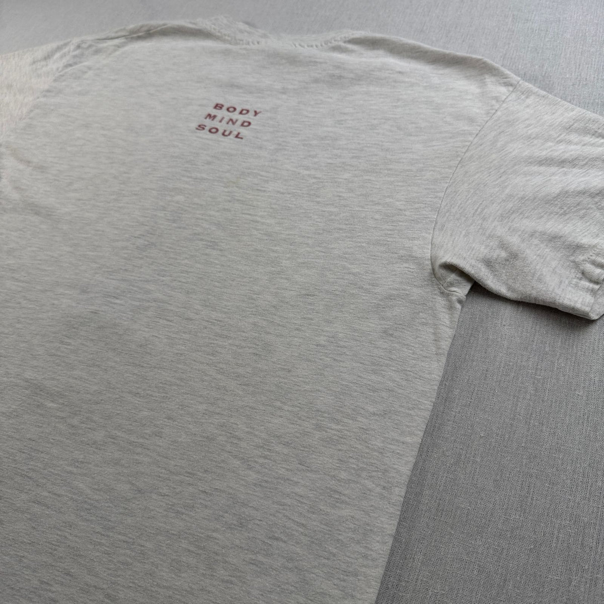 90s USA製 太陽 薔薇 アートT Tシャツ グレー Hanes L BODY MIND SOUL 十字架 ガンズ シングルステッチ 2603-0021