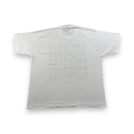 90s USA製 Tシャツ USPS 花 切手 アートT 白 郵便切手T XL シングルステッチ 2603-0023