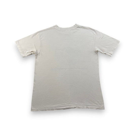 90s USA製 アートT 浮世絵 波乗り Hanes M シングルステッチ ベージュ 2603-0024