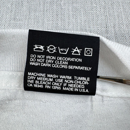 90s USA製 Tシャツ USPS 花 切手 アートT 白 郵便切手T XL シングルステッチ 2603-0023