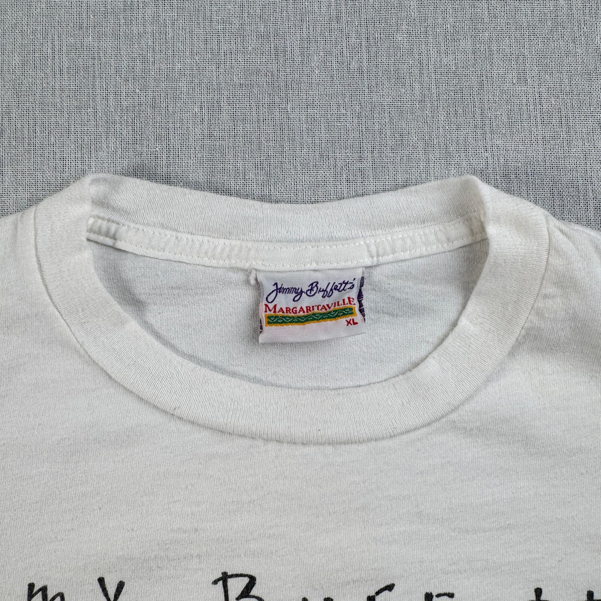 90s USA製 jimmy buffet バンT Tシャツ ツアーT オウム Tシャツ 白 XL ジミーバフェット 1998 シングルステッチ 2603-0022