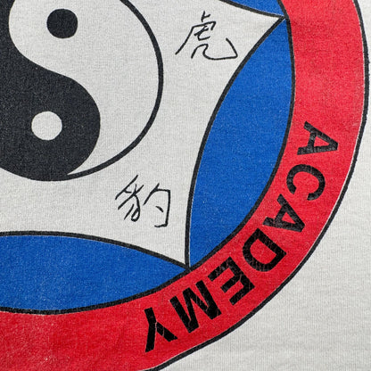 90s 空手 USA製 Tシャツ 陰陽 太極図 XL 空手教室 シングルステッチ 2603-0027