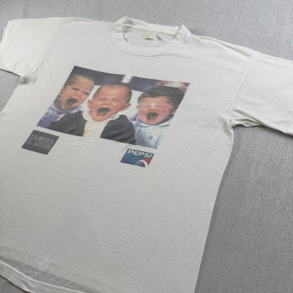 90s 00s ペプシ PEPSI 赤ちゃん 誰やねん Tシャツ 白 2603-0029