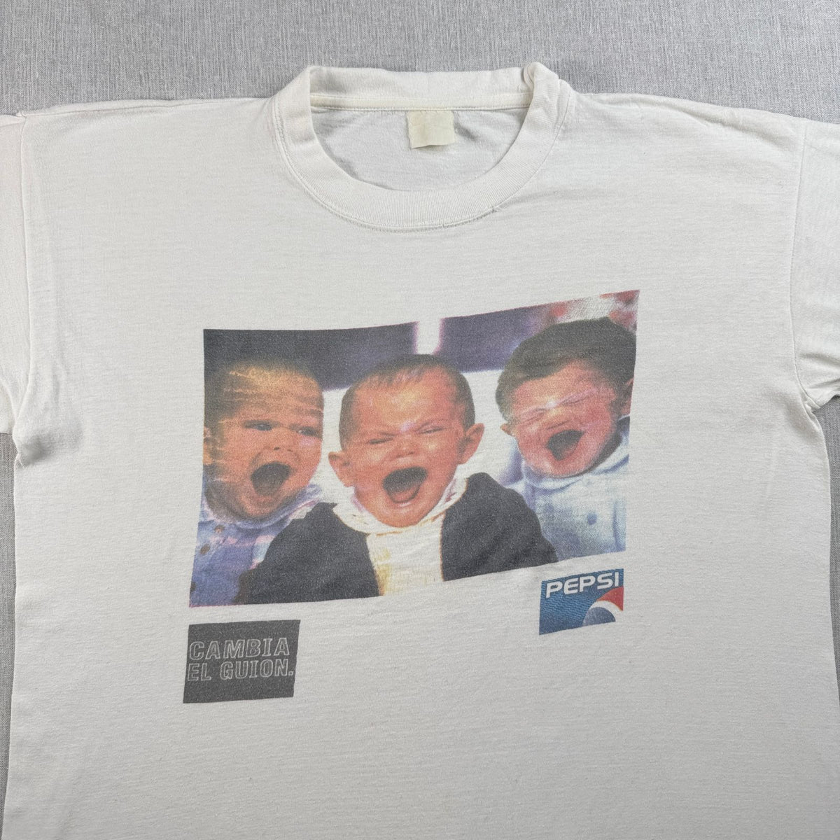 90s 00s ペプシ PEPSI 赤ちゃん 誰やねん Tシャツ 白 2603-0029