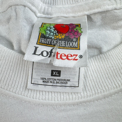 90s アイラブニューヨーク i love ny Tシャツ 白 アートT XL 1998 フルーツオブザルーム 2603-0028