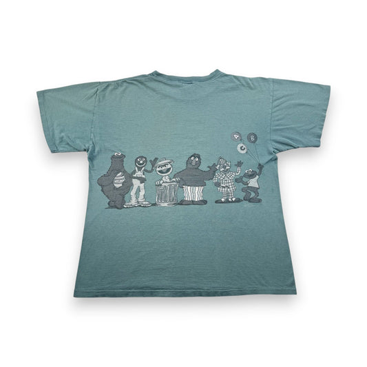 90s USA製 セサミストリート SESAME STREET Tシャツ カーミット ダークグリーン L changes 2603-0033