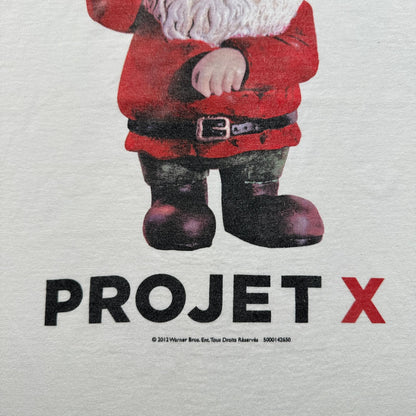 2012s PROJECT X プロジェクトX 映画T 白 サンタ パロディ M Tシャツ 2603-0031