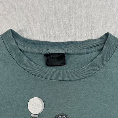 90s USA製 セサミストリート SESAME STREET Tシャツ カーミット ダークグリーン L changes 2603-0033