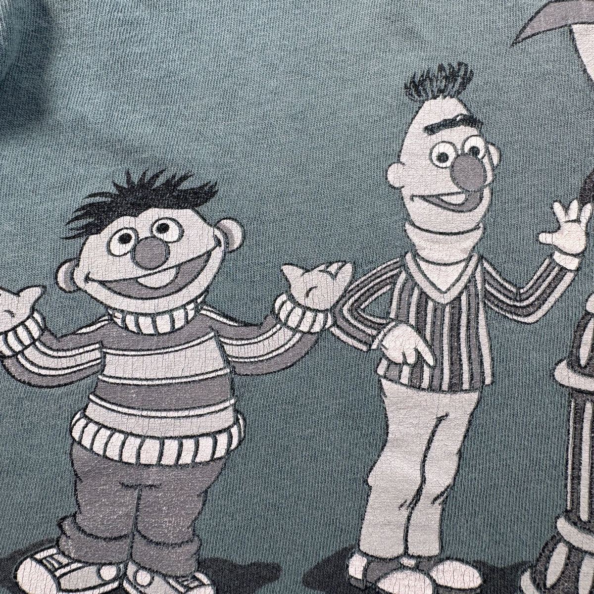 90s USA製 セサミストリート SESAME STREET Tシャツ カーミット ダークグリーン L changes 2603-0033