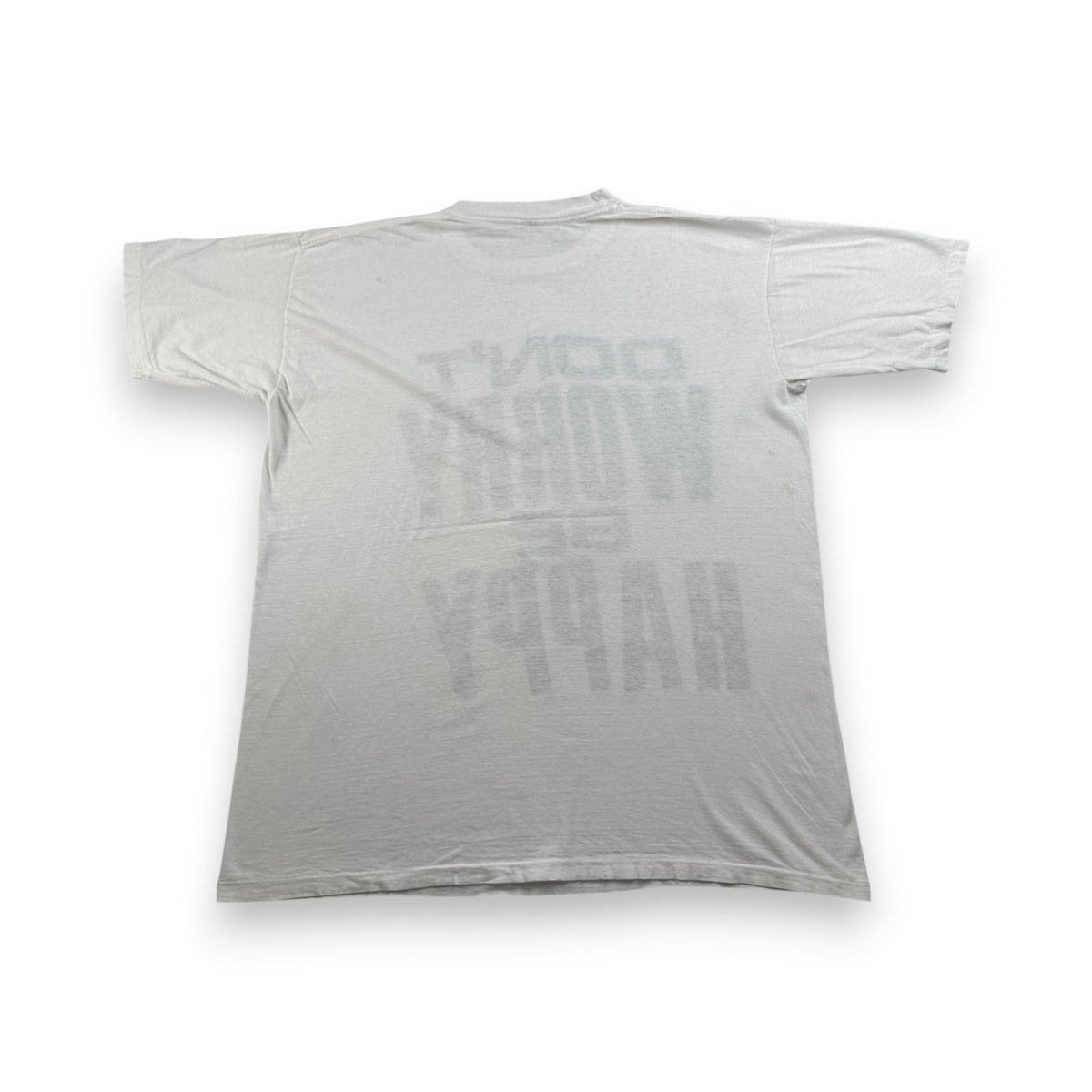 90s USA製 dont worry be happy Tシャツ メッセージT XL シングルステッチ 2603-0036