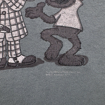 90s USA製 セサミストリート SESAME STREET Tシャツ カーミット ダークグリーン L changes 2603-0033