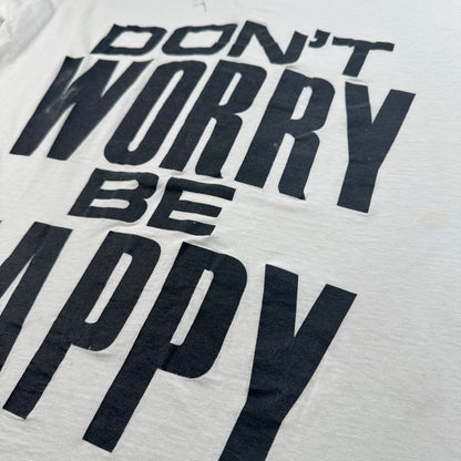 90s USA製 dont worry be happy Tシャツ メッセージT XL シングルステッチ 2603-0036