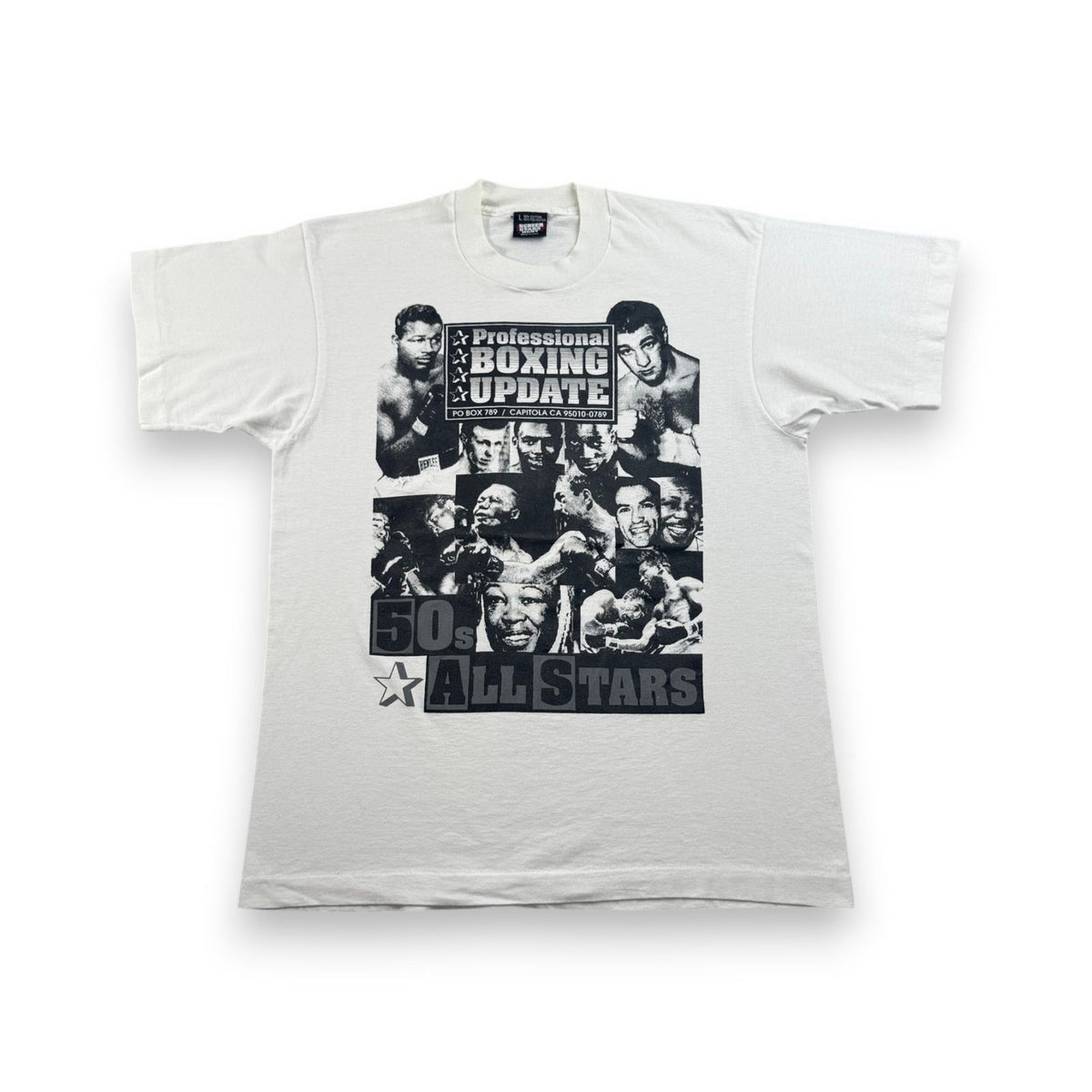 90s USA製 ボクシング Tシャツ 50s オールスター L シュガーレイロビンソン ロッキー マルシアノ ヘビー級 2603-0037