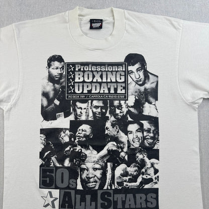 90s USA製 ボクシング Tシャツ 50s オールスター L シュガーレイロビンソン ロッキー マルシアノ ヘビー級 2603-0037
