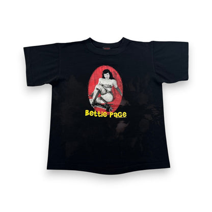 90s 00s bettie page ベティーペイジ fashion victim Tシャツ ピンナップ モデル M 黒 セクシー 映画 シングルステッチ 2000 2603-0038
