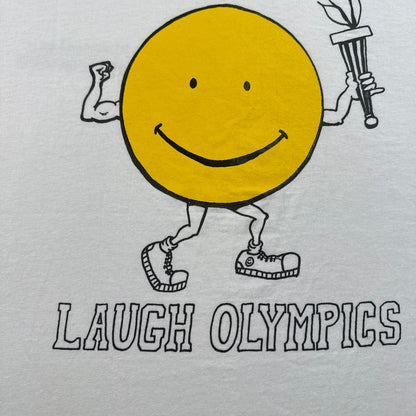 80s vans バンズ Tシャツ USA製 オリンピック XL FREDDIE MAC LAUGH OLYMPICS オールドスケート 白 シングルステッチ 2603-0039
