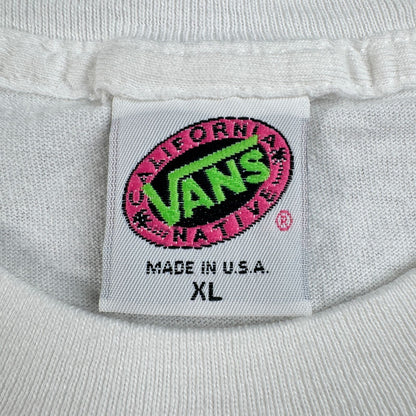 80s vans バンズ Tシャツ USA製 オリンピック XL FREDDIE MAC LAUGH OLYMPICS オールドスケート 白 シングルステッチ 2603-0039