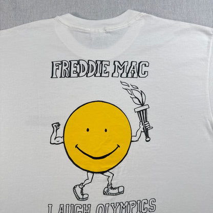 80s vans バンズ Tシャツ USA製 オリンピック XL FREDDIE MAC LAUGH OLYMPICS オールドスケート 白 シングルステッチ 2603-0039