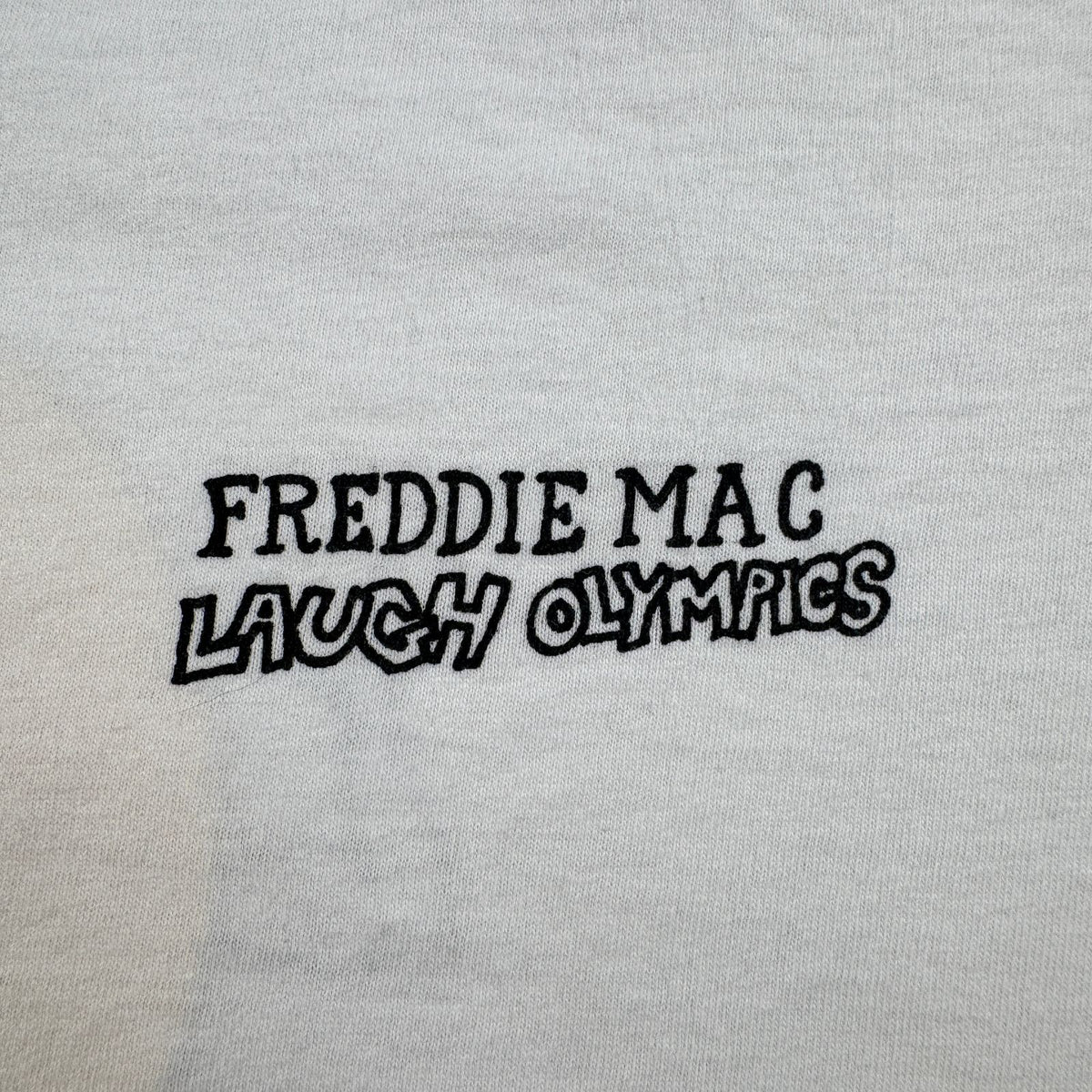 80s vans バンズ Tシャツ USA製 オリンピック XL FREDDIE MAC LAUGH OLYMPICS オールドスケート 白 シングルステッチ 2603-0039