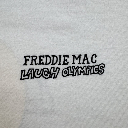 80s vans バンズ Tシャツ USA製 オリンピック XL FREDDIE MAC LAUGH OLYMPICS オールドスケート 白 シングルステッチ 2603-0039