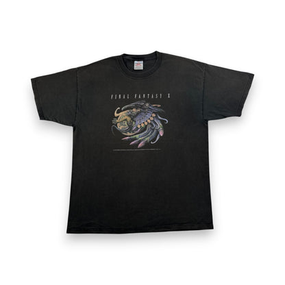 00s FINAL FANTASY X FFX ファイナルファンタジーバハムート Tシャツ 黒 XL 2001 2002 スクエアエニックス USA製 メガフ 召喚獣 2603-0044