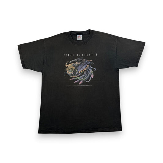 00s FINAL FANTASY X FFX ファイナルファンタジーバハムート Tシャツ 黒 XL 2001 2002 スクエアエニックス USA製 メガフ 召喚獣 2603-0044