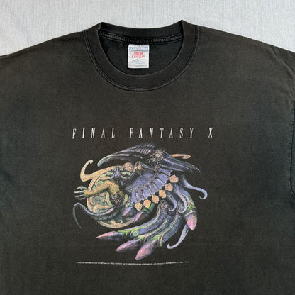 00s FINAL FANTASY X FFX ファイナルファンタジーバハムート Tシャツ 黒 XL 2001 2002 スクエアエニックス USA製 メガフ 召喚獣 2603-0044