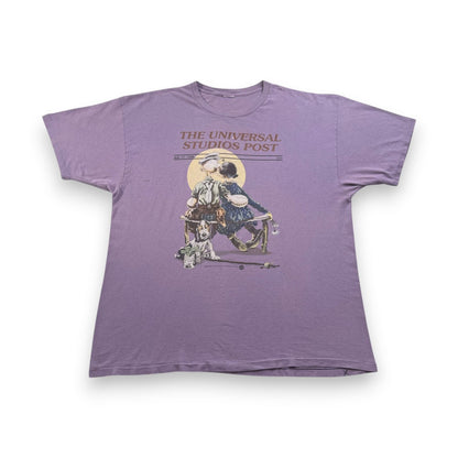 90s POPEYE ポパイ ノーマンロックウェル パロディ Tシャツ 紫 パープル disney ディズニー シングルステッチ 2603-0013