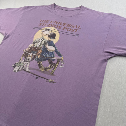 90s POPEYE ポパイ ノーマンロックウェル パロディ Tシャツ 紫 パープル disney ディズニー シングルステッチ 2603-0013