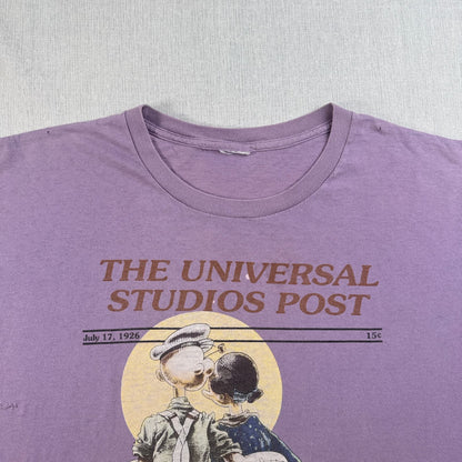 90s POPEYE ポパイ ノーマンロックウェル パロディ Tシャツ 紫 パープル disney ディズニー シングルステッチ 2603-0013