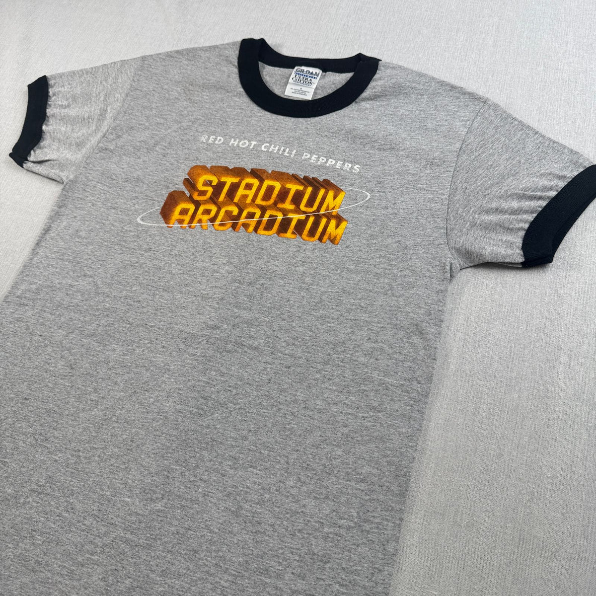00s レッチリ Stadium Arcadium Tシャツ グレー リンガー バンドT S Red Hot Chili Peppers レッド・ホット・チリ・ペッパーズ RHCP ロック 2603-0062