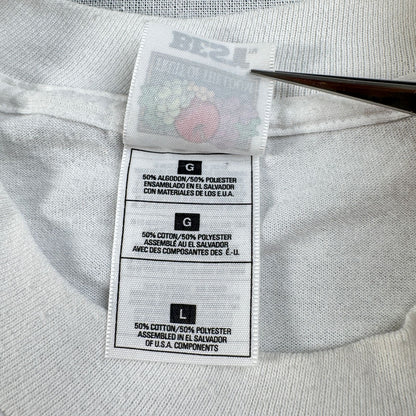 00s 鳥 バード アートT Tシャツ 白 L Green jay 2603-0067
