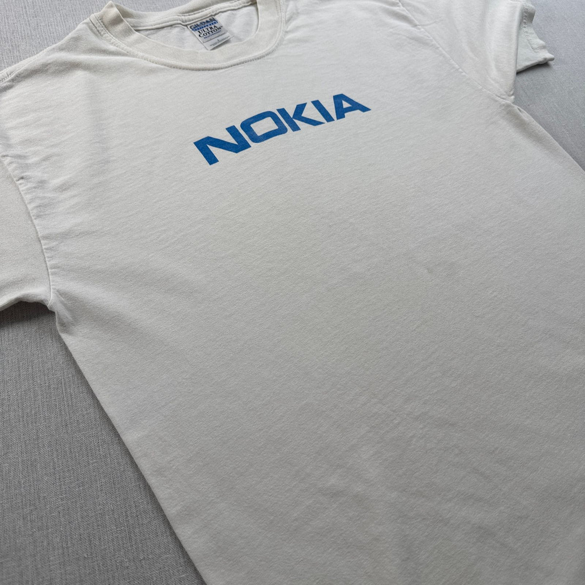 00s NOKIA ノキア Tシャツ 企業T ロゴ 白 L 2603-0069