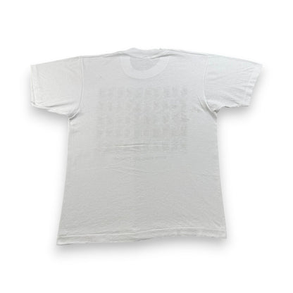 90s USA製 USPS 切手 花切手 Tシャツ 白 郵便 シングルステッチ 2603-0092