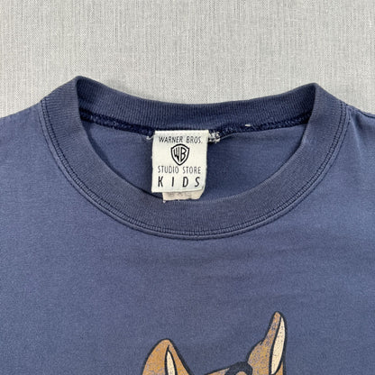 90s SCOOBY DOO スク―ビードゥー キッズ ワーナーブラザーズ Tシャツ ネイビー 両面 シングルステッチ 2603-0093