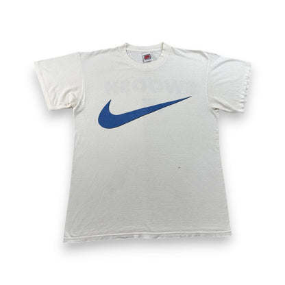 90s ナイキ NIKE Tシャツ swoosh ロゴ 白 銀タグ USA製 シングルステッチ フェード 2603-0094