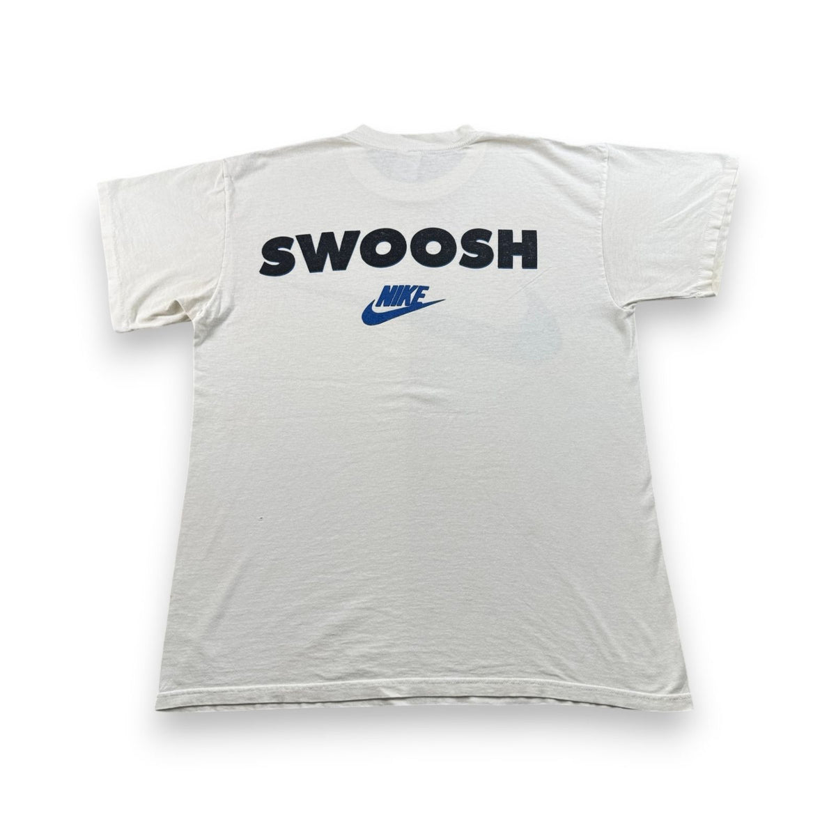 90s ナイキ NIKE Tシャツ swoosh ロゴ 白 銀タグ USA製 シングルステッチ フェード 2603-0094