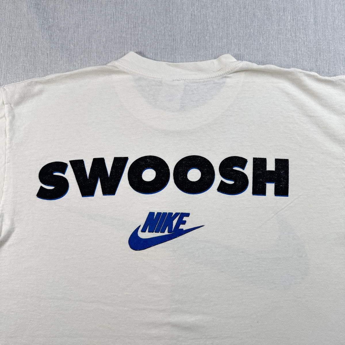 90s ナイキ NIKE Tシャツ swoosh ロゴ 白 銀タグ USA製 シングルステッチ フェード 2603-0094