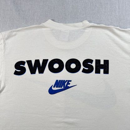 90s ナイキ NIKE Tシャツ swoosh ロゴ 白 銀タグ USA製 シングルステッチ フェード 2603-0094
