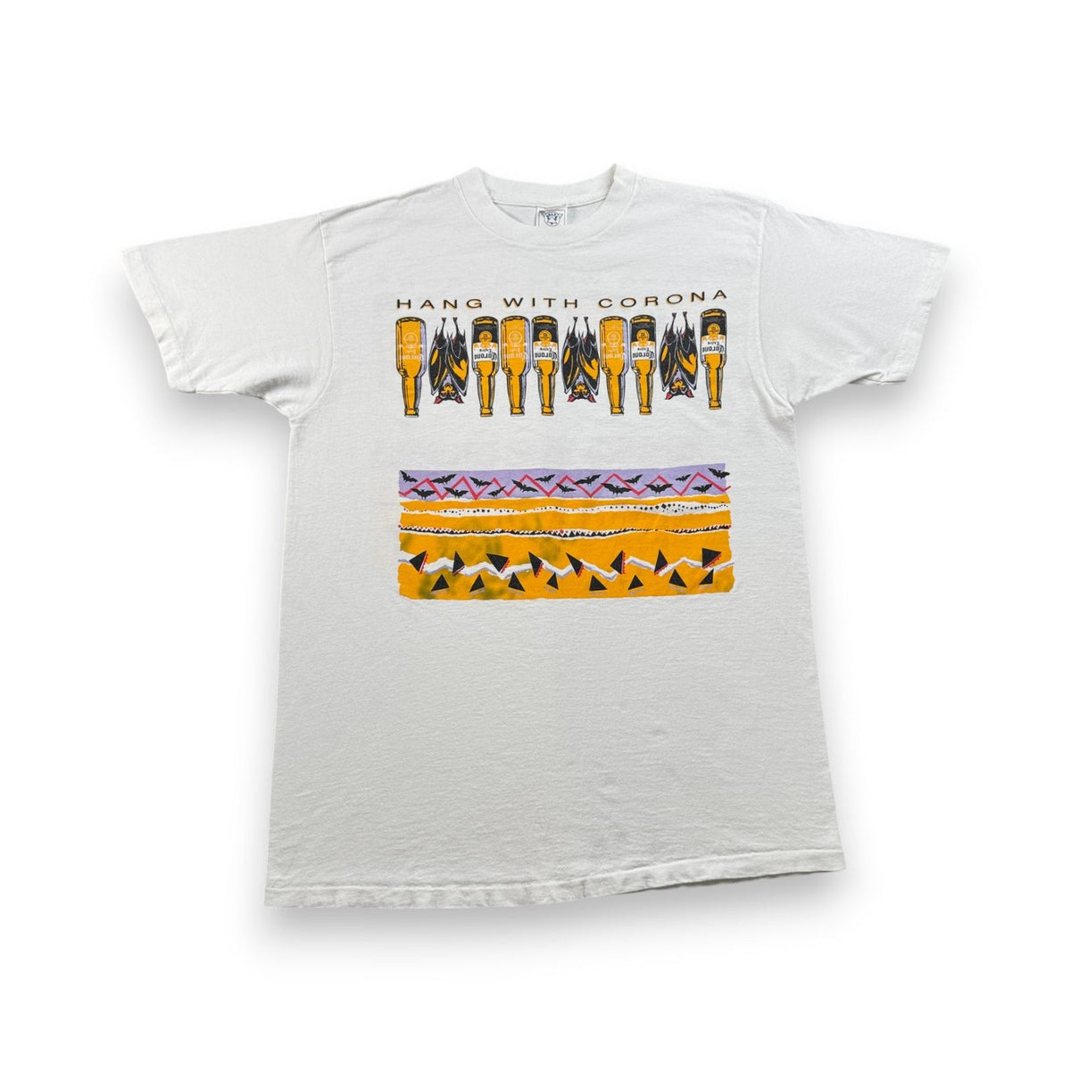 90s CORONA コロナビール USA製 企業T Tシャツ 白 XL DELTA シングルステッチ 2603-0099