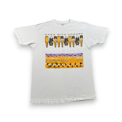90s CORONA コロナビール USA製 企業T Tシャツ 白 XL DELTA シングルステッチ 2603-0099