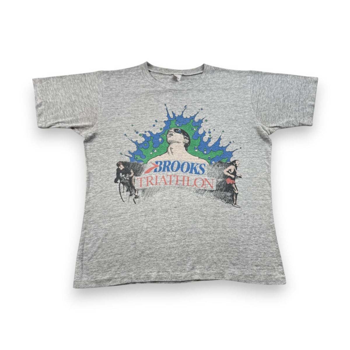 80s 90s トライアスロン Tシャツ グレー プロモT シングルステッチ 2603-0101