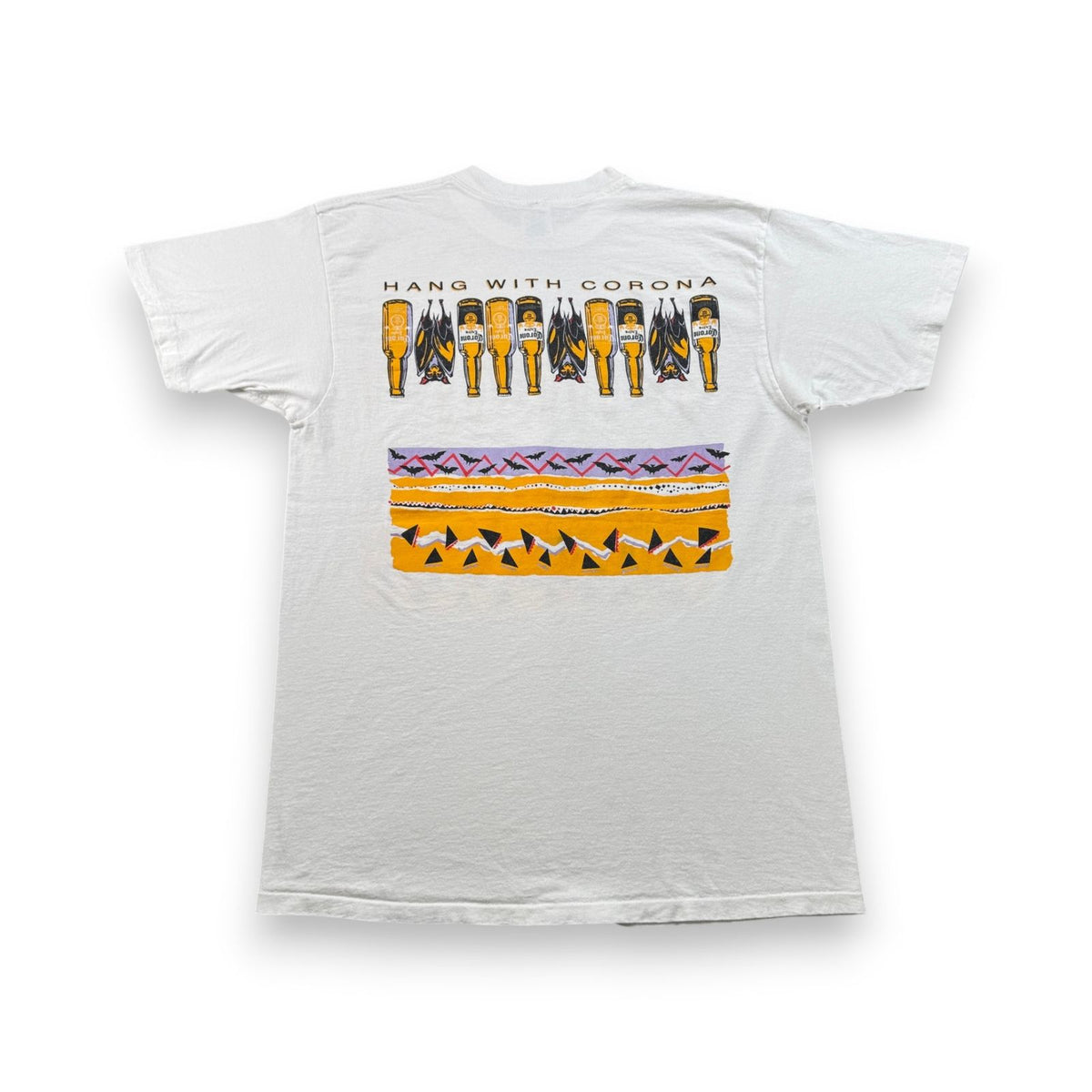 90s CORONA コロナビール USA製 企業T Tシャツ 白 XL DELTA シングルステッチ 2603-0099