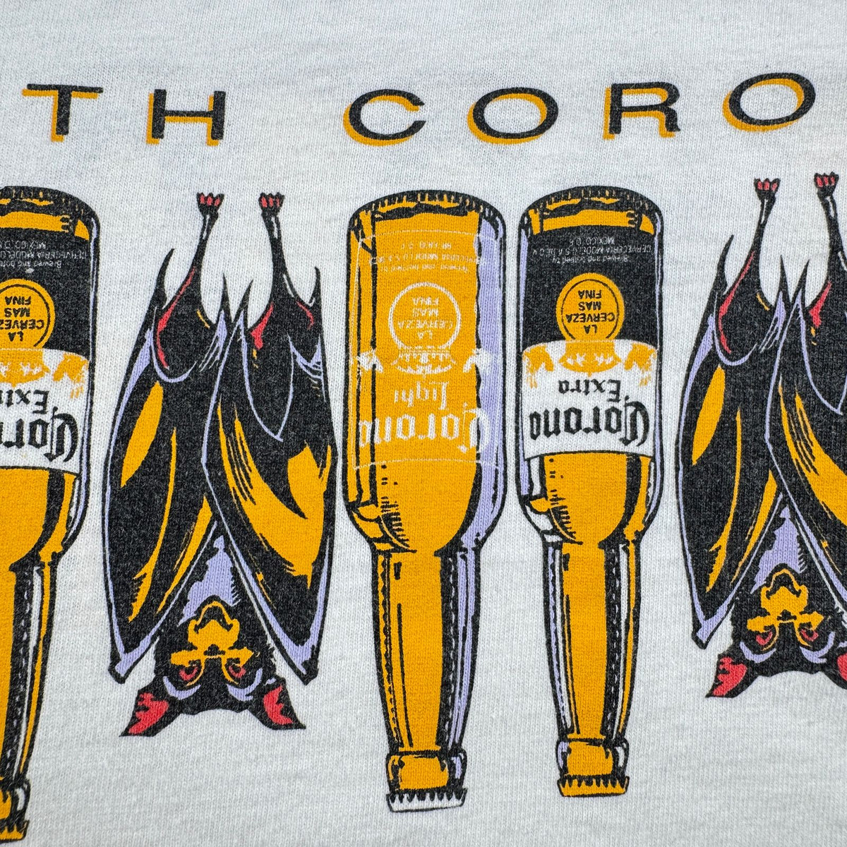 90s CORONA コロナビール USA製 企業T Tシャツ 白 XL DELTA シングルステッチ 2603-0099