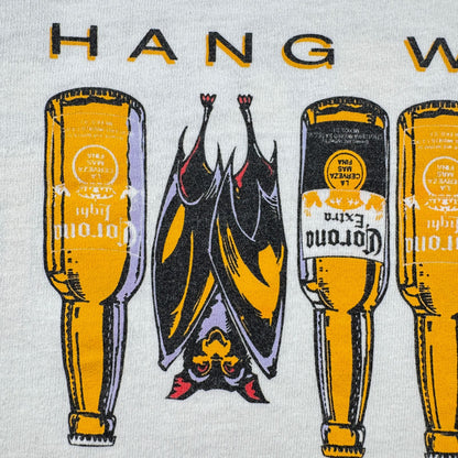 90s CORONA コロナビール USA製 企業T Tシャツ 白 XL DELTA シングルステッチ 2603-0099