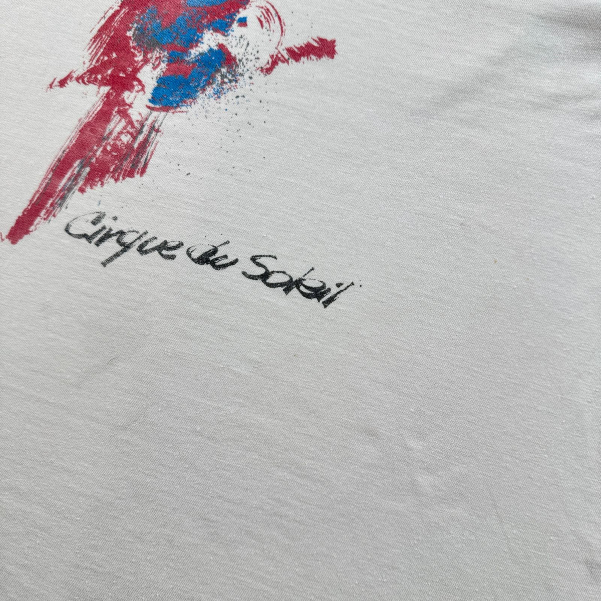 80s 90s フランス製 シルクドソレイユ Tシャツ ミュージカル アートT 白 2603-0102