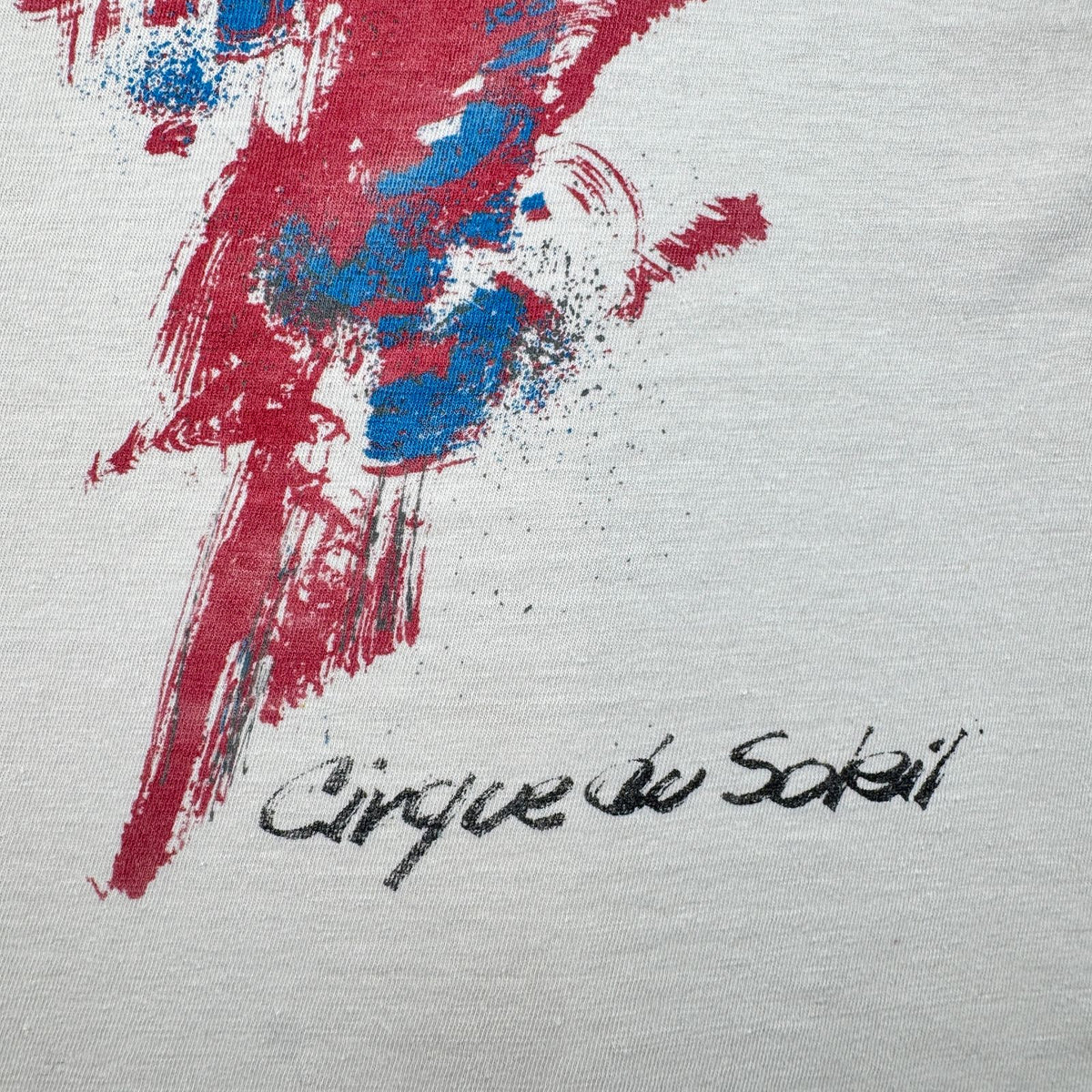80s 90s フランス製 シルクドソレイユ Tシャツ ミュージカル アートT 白 2603-0102