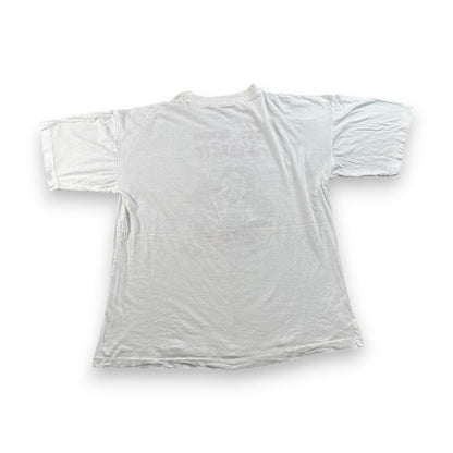 90s アートT Tシャツ ゴリラ 酒 タバコ 動物 白 2XL 2603-0106